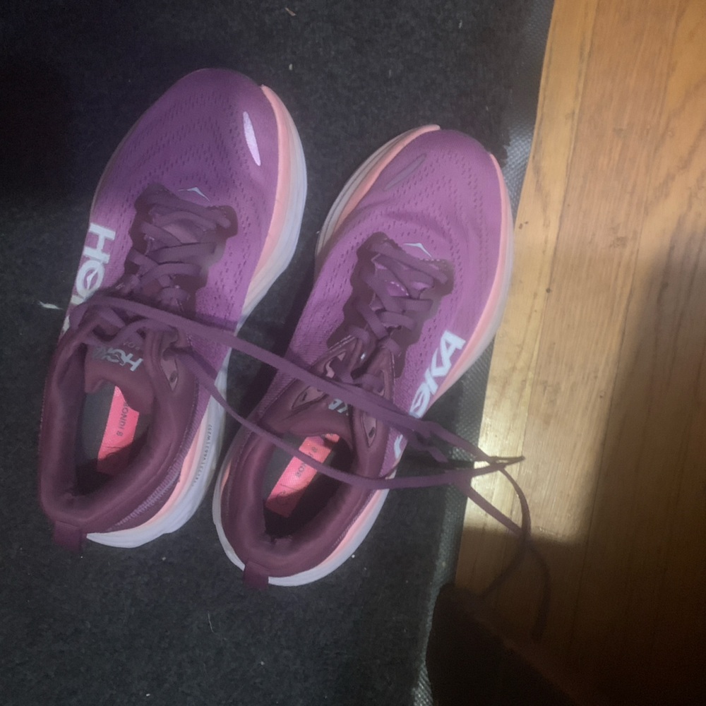 Hoka Women's Plum and Coral Athletic Shoes